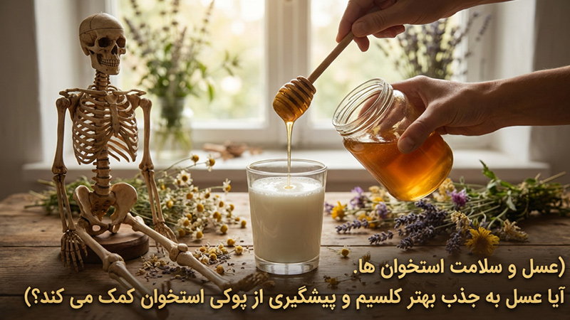 عسل و سلامت استخوان ها. آیا عسل به جذب بهتر کلسیم و پیشگیری از پوکی استخوان کمک می کند؟